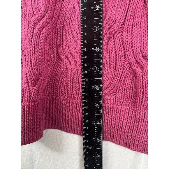 EUC Sonoma women's cable knit crew neck sweater in mauve, size XXL - Picture 10 of 10